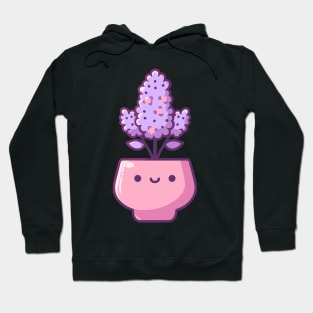 Cute Purple Hyacinth House Plant | Kawaii Cute Plant Design | Kawaii Style Art Hoodie